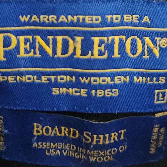 Pendleton Men’s Large Board Shirt – Black & Grey USA Wool - Picture 4 of 4